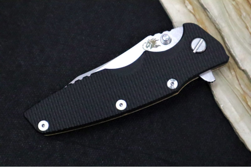 Rick Hinderer Knives Eklipse 3.5" - Spearpoint / Stonewashed Bronze Frame / Black G-10 / CPM-S45VN