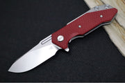 Rick Hinderer Knives Half Track - Slicer Blade / Stonewashed Frame / Red G-10 / CPM-Magancut Steel - Northwest Knives