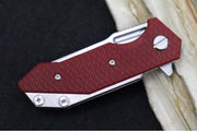 Rick Hinderer Knives Half Track - Slicer Blade / Stonewashed Frame / Red G-10 / CPM-Magancut Steel - Northwest Knives