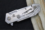 Rick Hinderer Knives Half Track - Slicer Blade / Stonewashed Frame / Blue G-10 / CPM-Magancut Steel - Northwest Knives