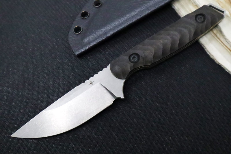 Garage Sale Toor Knives Field 3.0 - Ebony Dynamic Fluting Handle Handle / CPM-154 Steel / Kydex Sheath
