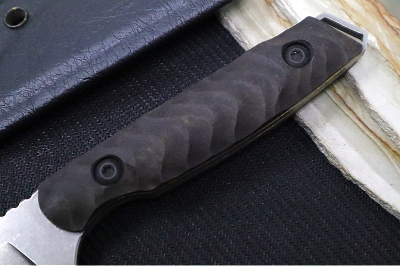Garage Sale Toor Knives Field 3.0 - Ebony Dynamic Fluting Handle Handle / CPM-154 Steel / Kydex Sheath