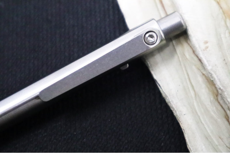 Tactile Turn Side Click Mini Pen - Titanium Handle / Titanium Clip