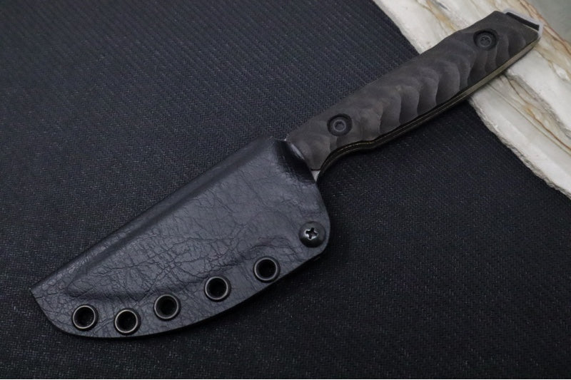 Garage Sale Toor Knives Field 3.0 - Ebony Dynamic Fluting Handle Handle / CPM-154 Steel / Kydex Sheath