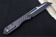 Heretic Knives Jinn Slipjoint - Black Carbon Fiber Handle / Two-Toned Black Finished Blade / Sheepsfoot Style - Northwest Knives