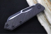 Heretic Knives Jinn Slipjoint - Black Carbon Fiber Handle / Two-Toned Black Finished Blade / Sheepsfoot Style - Northwest Knives