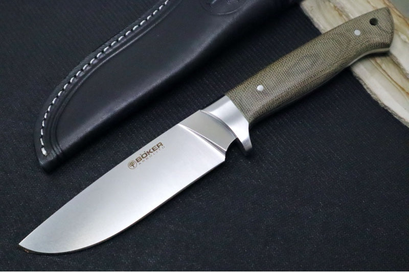 Garage Sale Boker Hunter Fixed Blade - Green Micarta Handle