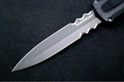 Benchmade 3370SGY Claymore OTF - Dagger Blade with Serrates / CPM-D2 Steel / Smoke Gray PVD Coating / Black Polymer Handle - Northwest Knives