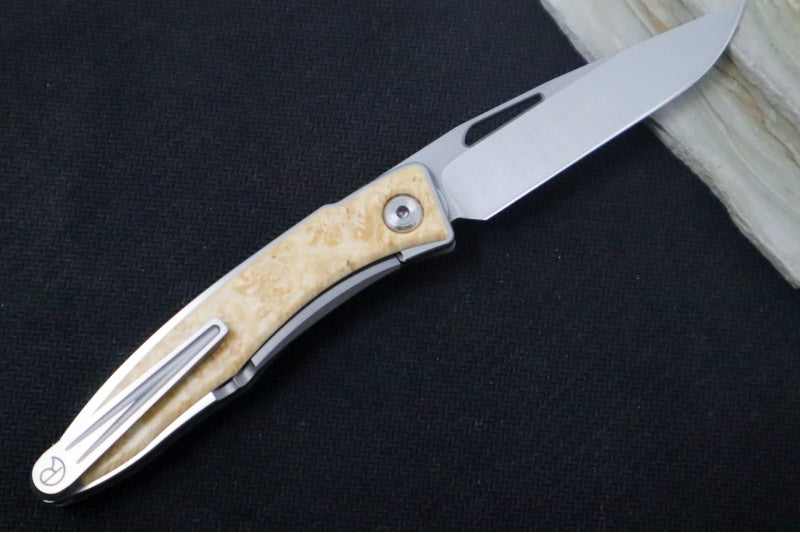 Chris Reeve Knives Mnandi Gentleman's Knife - Box Elder Wood Inlay (A1)