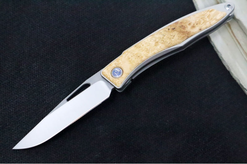 Chris Reeve Knives Mnandi Gentleman's Knife - Box Elder Wood Inlay (A2)