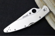 Spyderco Police 4 Lockback - Polished Stainless Steel Handle / VG-10 Steel / Spear Point Blade - C07P - Northwest Knives