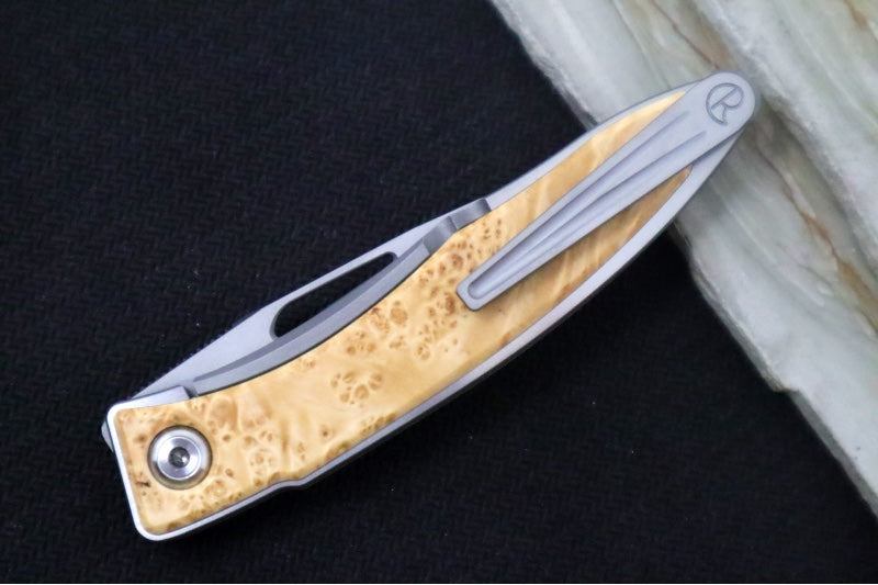 Chris Reeve Knives Mnandi Gentleman's Knife - Box Elder Wood Inlay (A4)