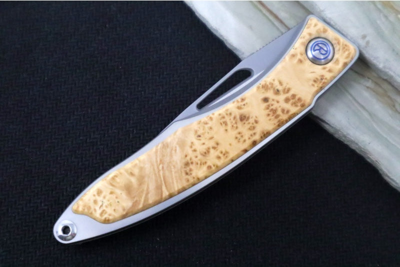 Chris Reeve Knives Mnandi Gentleman's Knife - Box Elder Wood Inlay (A5)