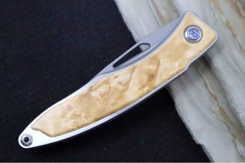 Chris Reeve Knives Mnandi Gentleman's Knife - Box Elder Wood Inlay (A6)