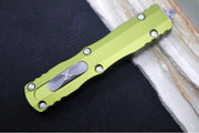 Microtech Dirac OTF - Dagger Blade / Apocalyptic Finish / OD Green Anodized Aluminum Handle 225-10APOD - Northwest Knives
