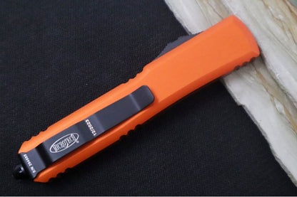 Microtech Ultratech OTF - Single Edge with Partial Serrates / Black Blade / Orange Body 121-2OR