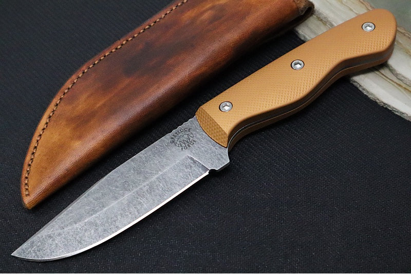 Garage Sale Greylock Forge Fixed Blade - 1095 Steel / Leather Sheath (2)