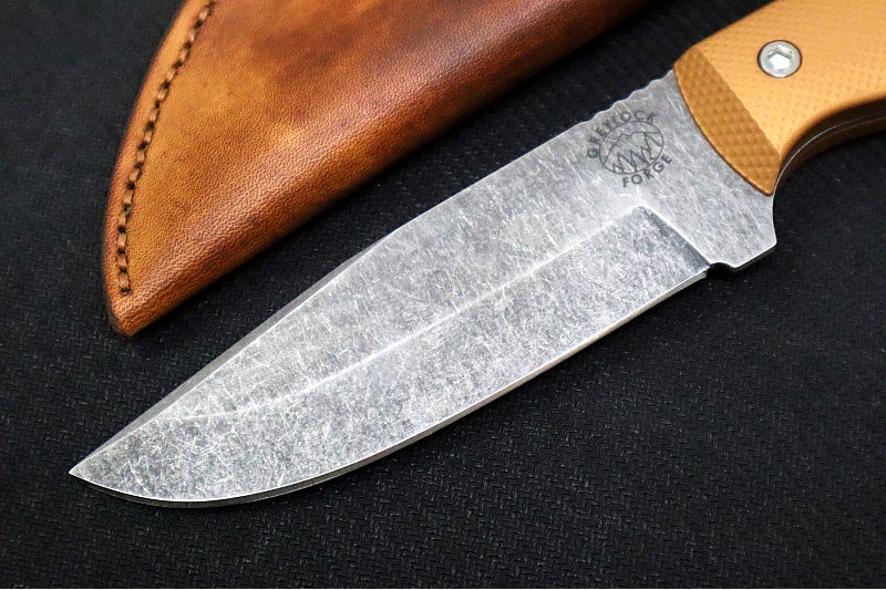 Garage Sale Greylock Forge Fixed Blade - 1095 Steel / Leather Sheath (2)