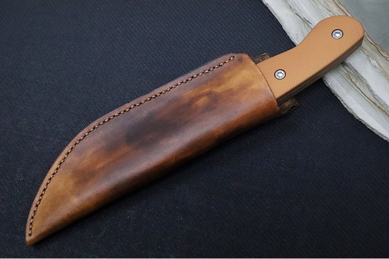Garage Sale Greylock Forge Fixed Blade - 1095 Steel / Leather Sheath (2)