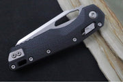 Microtech MSI Manual Folder - Stonewashed Finished Blade / Fluted Black G-10 Handle 210-10FLGTBK - Northwest Knives