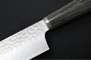 Sekiryu - 6.5" Santoku - 3 Layers of VG-10 Steel - Hammered Tsuchime Finish - Charcoal Wood Handle - Made in Seki City, Japan - Northwest Knives