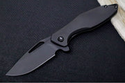 Koenig Mini Arius Flipper - Matte Black DLC Corda Patterned Handle - Matte Black DLC Finished Blade - Black DLC Spacer & Hardware & Clip (Gen 1) - Northwest Knives