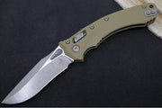 Microtech Amphibian Folder RAM-Lok - Drop Point / Apocalyptic Finish / Fluted OD Green G-10 Handle 137RL-10APFLGTOD - Northwest Knives