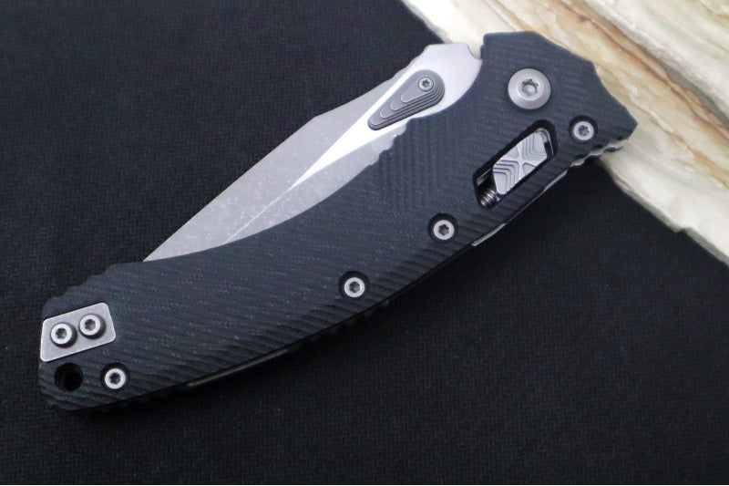 Microtech Amphibian Folder RAM-Lok - Drop Point / Fluted Black G-10 Handle 137RL-10APFLGTBK