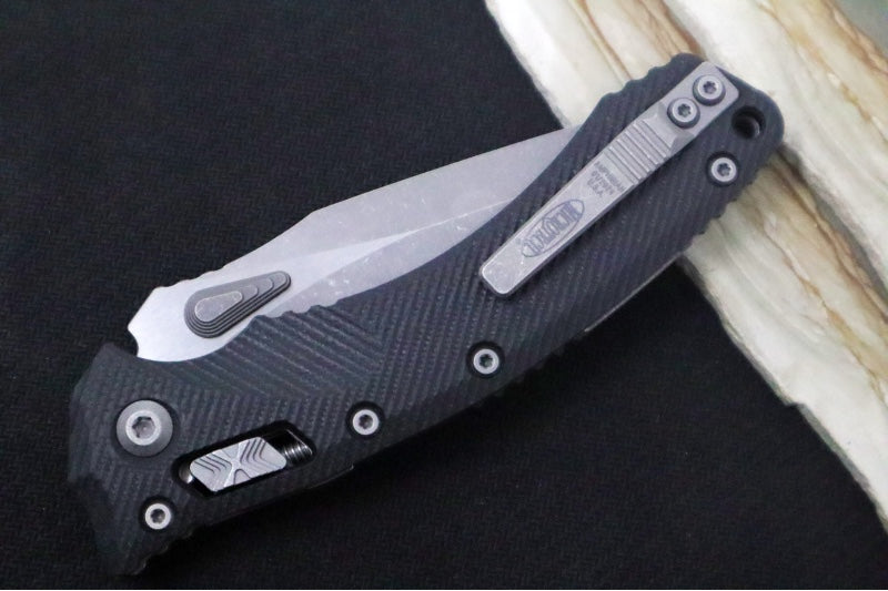 Microtech Amphibian Folder RAM-Lok - Drop Point / Fluted Black G-10 Handle 137RL-10APFLGTBK - Northwest Knives