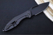 Koenig Mini Arius NonFlipper - Matte Black DLC Corda Patterned Handle - Matte Black DLC Finished Blade - Black DLC Spacer & Hardware & Clip (Gen 1) - Northwest Knives