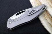 Koenig Mini Arius Nonflipper - Standard with Corda Patterned Handle - Burnished Blade with Polished Flats - Silver Spacer (Gen 1) - Northwest Knives