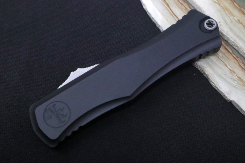 Microtech Hera II OTF - Double Edge / Apocalyptic Blade / Black Aluminum Handle 1702-10AP - Northwest Knives
