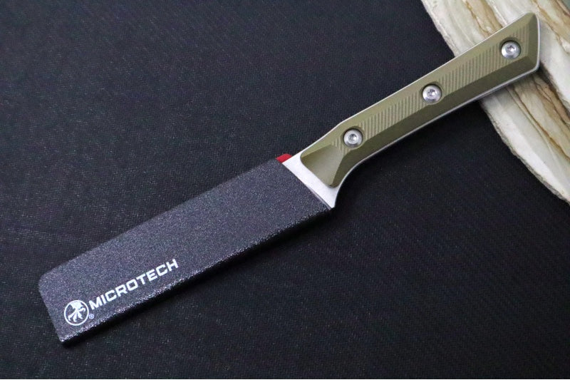 Microtech Steak Knife Set (Set of 4) - M390MK Steel / Stonewashed Finish / OD Green G-10 Handle 3600-10SETOD - Northwest Knives