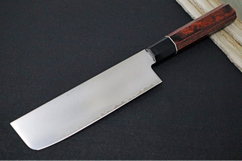 KIWAMI - 6.5" Nakiri Knife - Aus 8 Damascus - Pakkawood Octagon Handle - Made in Seki City, Japan - Northwest Knives