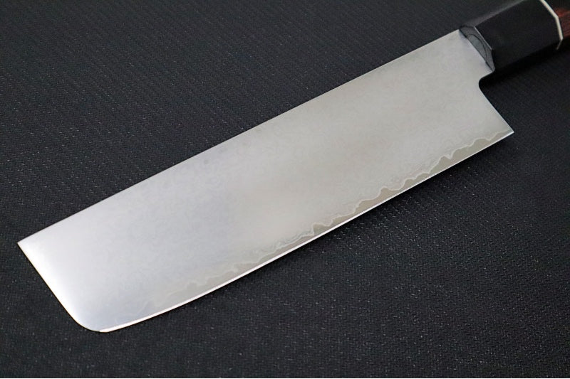 KIWAMI - 6.5" Nakiri Knife - Aus 8 Damascus - Pakkawood Octagon Handle - Made in Seki City, Japan