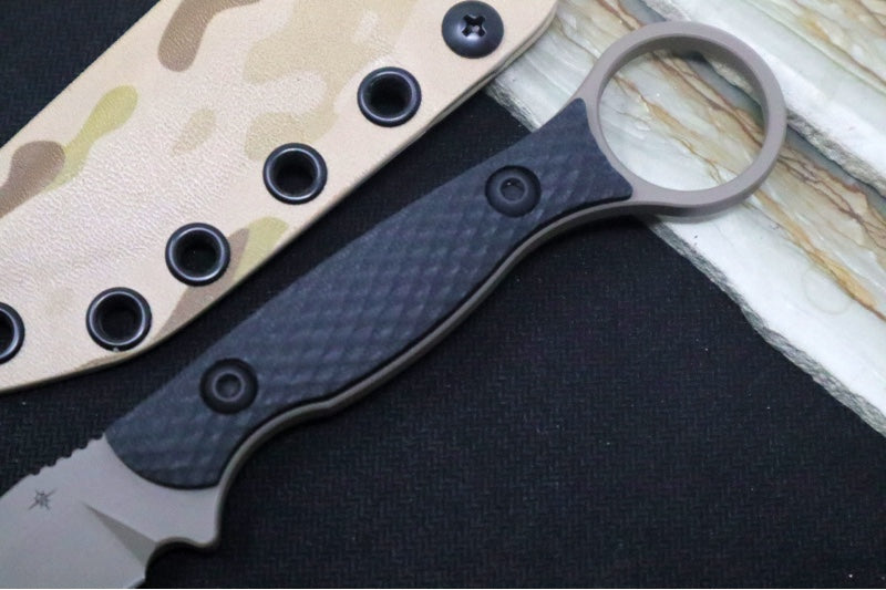 Toor Knives Serpent - Tan KG Gunkote Blade / CPM-3V Steel / Black G-10 Handle / Kydex Sheath