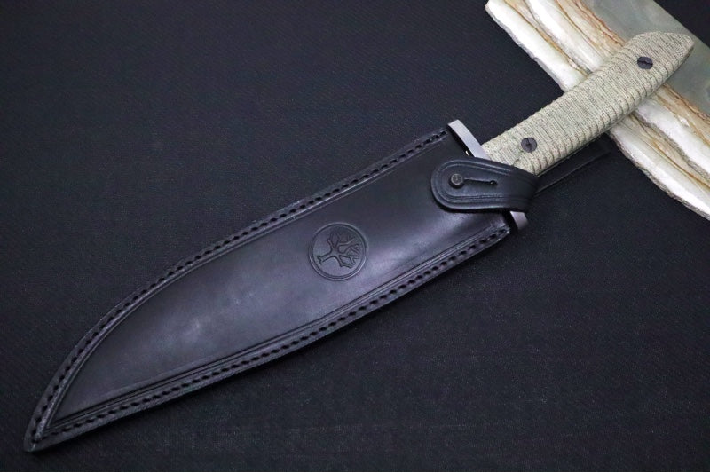 Garage Sale Boker El Gigante Fixed Blade - Canvas Micarta Handle / Leather Sheath