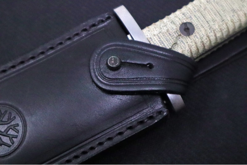 Garage Sale Boker El Gigante Fixed Blade - Canvas Micarta Handle / Leather Sheath