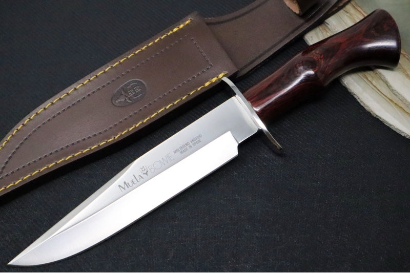Muela Knives BW-18LR Fixed Blade - Pakkawood Handle / X50CrMoV15 Stainless Steel Blade / Leather Sheath