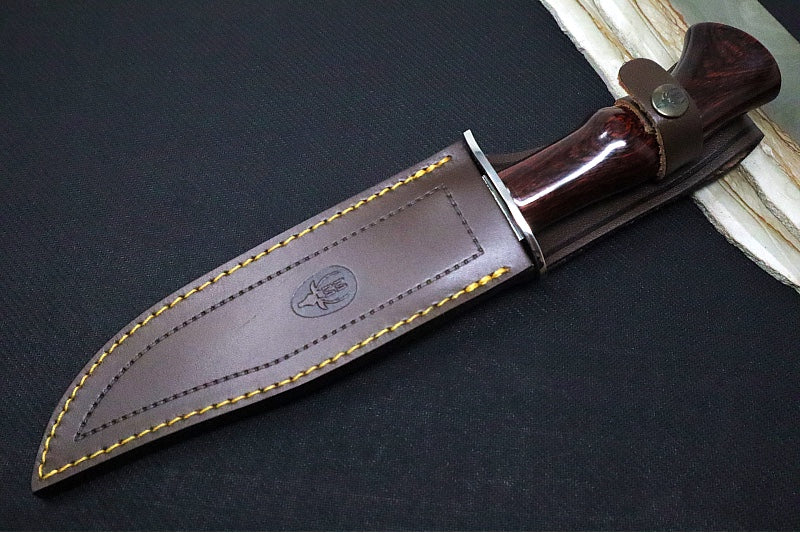 Muela Knives BW-18LR Fixed Blade - Pakkawood Handle / X50CrMoV15 Stainless Steel Blade / Leather Sheath