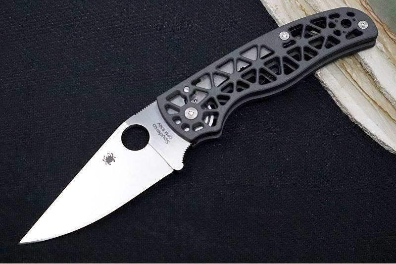 Spyderco Edgerati - Skeletonized Anodized Aluminum Handle / Satin Finished Blade / CPM-S30V Steel C266ALP