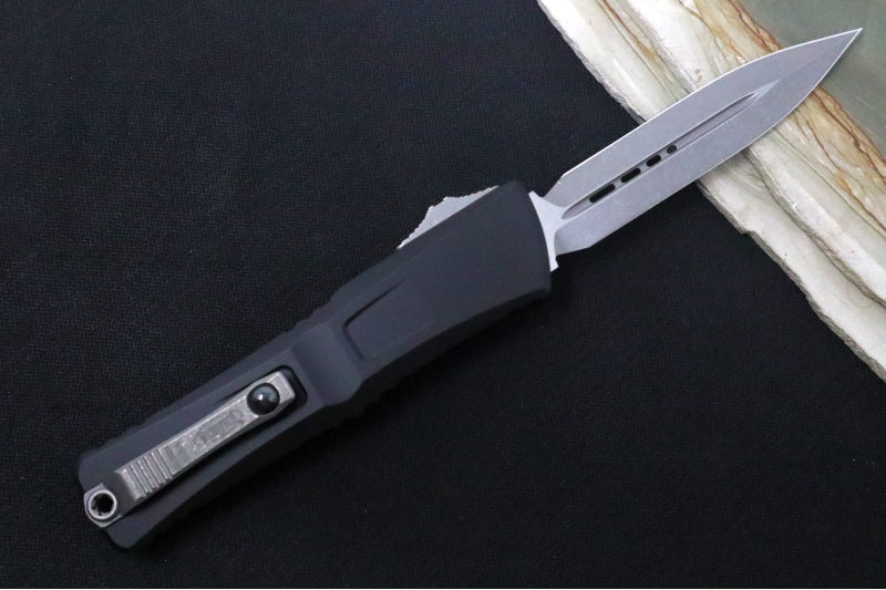 Microtech Combat Troodon OTF Gen III - Apocalyptic Finish / Dagger Blade / Black Handle - 1142-10AP - Northwest Knives