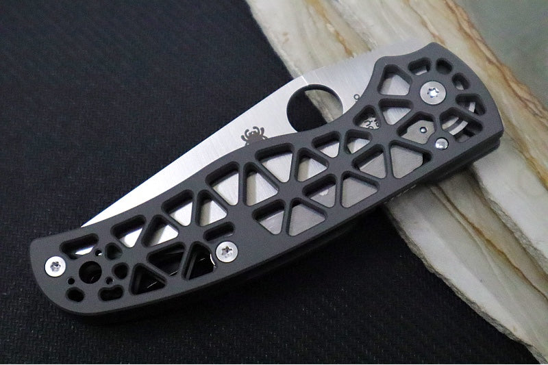 Spyderco Edgerati - Skeletonized Anodized Aluminum Handle / Satin Finished Blade / CPM-S30V Steel C266ALP
