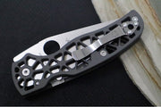 Spyderco Edgerati - Skeletonized Anodized Aluminum Handle / Satin Finished Blade / CPM-S30V Steel C266ALP - Northwest Knives