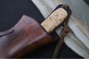 Emery Custom Knives Fixed Blade 4" - Amboyna Wood Handle / CPM-S35VN Blade / Hand-Stitched Brown Leather Sheath ZC00062651 - Northwest Knives