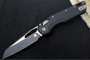 Microtech MSI Manual Folder - Black Two-Toned Finished Blade / Fluted Black G-10 Handle 210-1FLGTBK - Northwest Knives