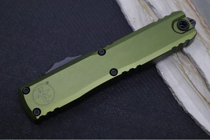 Microtech Ultratech Gen IV OTF - Black Finish / Tanto Blade / OD Green Anodized Aluminum Handle 11234-1OD
