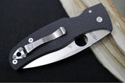 Spyderco Bodacious SPRINT RUN - Black Carbon Fiber Handle / CPM-S90V Steel / Satin Leaf Shaped Blade C263CFP90V - Northwest Knives