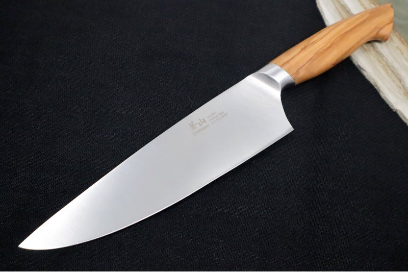 Cangshan Cutlery Oliv Series 8" Chef's Knife - Swedish 14C28N Steel - Solid Olive Wood Handle