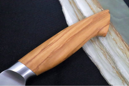 Cangshan Cutlery Oliv Series 8" Bread Knife - Swedish 14C28N Steel - Solid Olive Wood Handle